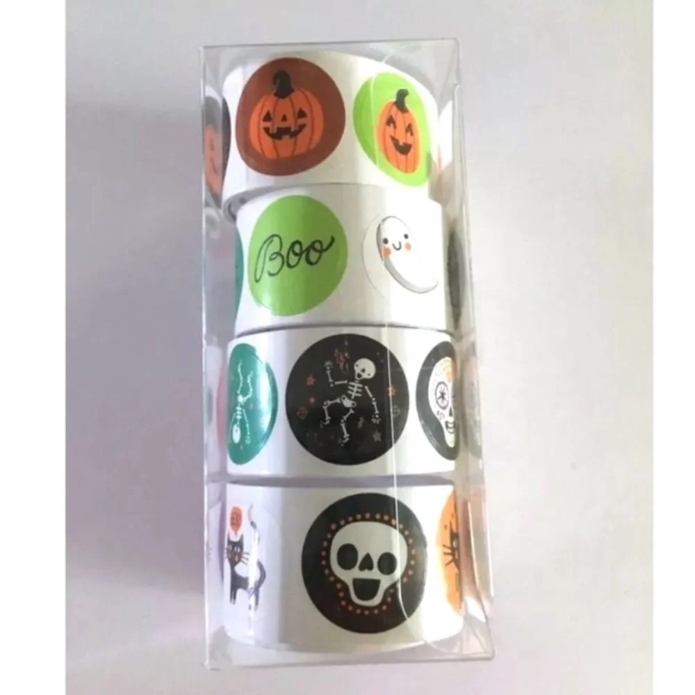 Halloween Skull Stationery Set Spiral Notepad Stickers Pencils Rainbow Glitter